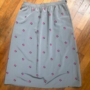 80s Vintage New Wave Abstract Midi Skirt Punk Mod Sasson